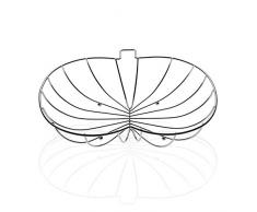 Versa 10035209 Obstkorb aus verchromtem Stahl