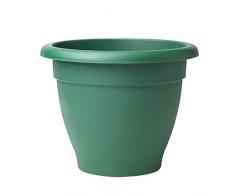 Stewart 2001034 Essentials Pflanzengefäß, Blumentopf, 27 cm, orange/terracottafarben, plastik, dunkelgrün, 33 cm