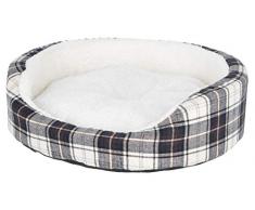 Kerbl „Milky“ Katzen Kuschelbett mit kuscheliger Plüsch-Innenseite | Antirutsch | waschbar