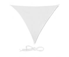 Relaxdays Sonnensegel Dreieck, wasserabweisend, UV-beständig, mit Spannseilen, Terrasse, Balkon, Garten, 3x3x3m, weiß
