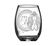 Weinglas mit Sternzeichen und Lasergravur, 425 ml farblos