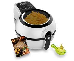 Tefal FZ761015 Actifry Genius Snaking Fritteuse ohne Öl, 1,2 kg, mit 9 automatischen Programmen und Snack-Aufsatz, intuitives Touch-Panel und inklusive Rezept, spülmaschinenfest, schwarz
