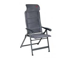 Crespo ap-240/86 Air Deluxe Kompakte Camping Stuhl, grau, 67 x 80 x 127 cm