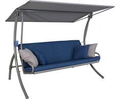 Angerer Elegance Smart Hollywoodschaukel, blau, 3-Sitzer