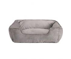 dibea DB00926 2-in-1 Hundebett Hundekissen Hundekörbchen Hundesofa Größe 80x60 cm, M, dunkelgrau/hellgrau, 1700 g