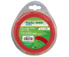 Riegolux 107673 Rasentrimmer, Nylon, quadratisch, 3,3 mm x 10 m, Rot