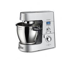 Kenwood Cooking Chef KM096 Küchenmaschine (1500 Watt, Induktion 20-140°C, 6,7 L Füllmenge, 1,6 L ThermoResist Glas-Mixaufsatz, 1,2 L Multi-Zerkleinerer)