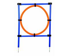 Trixie 3208 Dog Activity Agility Ring, Kunststoff, 115 × ø 3 cm, ø 65 cm, blau/orange