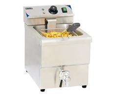 Casselin CFEV8 Elektrische Fritteuse mit Ablassventil, 8 Liter