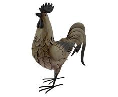 Green Jem Hahn Metall Garten Ornament, mehrfarbig, 37 x 17 x 49 cm