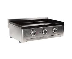 FireFriend luxuriöser Gasgrill mit 3 Brenner – große Bratfläche aus emailliertem Gusseisen/ mit praktischem Abfluss für überschüssiges Fett, BQ-6395DU