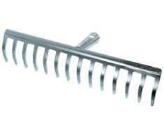 Connex Gartenrechen verzinkt 14 Zinken / Laubrechen / Rasenrechen / Zinkenbesen / Laubharke / Garten / FLOR50314