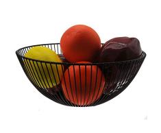 TuoTu Obstkorb, Obstschale, Obstschale, Obstschale, Obstschale, Gemüsehalter, dekorativer Ständer für Brot, Snacks, Haushaltsgegenstände Black-C