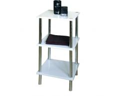 Haku-Möbel 90339 Regal 39 x 39 x 77 cm, chrom/weiÃ