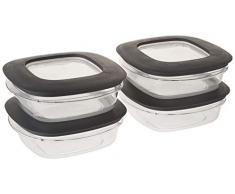 Rubbermaid Premier Frischhaltedosen, für 3 Tassen, Grau, 4 Stück