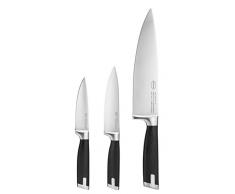 Rösle Messerset BBQ-Chef, 3-teilig, Klingen-Spezialstahl, mit Kochmesser, Universalmesser und Gemüsemesser