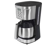 Gutfels Kaffeemaschine KA 8103 swi | 12 Tassen | Filterkaffeemaschine | Thermoskanne | Tropfstopp | 980 Watt Edelstahl, schwarz-inox