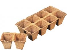 Connex Anzuchttöpfe 6 x 6 cm - Praktisches Set mit 24 Stück - 100% torffrei aus PEFC-zertifizierter Zellulose - Biologisch abbaubar / Pflanztopf / Saattopf / Pflanzenanzucht / FLOR79125