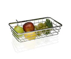 Versa 20330501 Obstkorb, rechteckig, verchromter Stahl