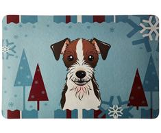 Caroline s Treasures bb1698cmt Winter Urlaub Jack Russell Terrier Küche oder Badteppich, 20 durch 76,2 cm Multicolor
