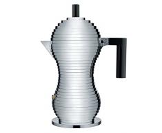 Alessi Kaffeekanne, schwarz, Aluminium, 5.4 x 14.5 x 33.5 cm