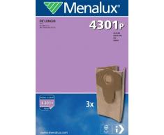 Menalux 4301P, 3 Staubsaugerbeutel fur Alaska und DeLonghi
