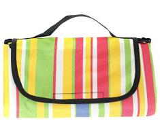 HIMRY 200 x 150 cm Picknickdecke wasserdichte mit Tragegriff, Picknickdecke Campingdecke Stranddecke, KXD4003 Stripe
