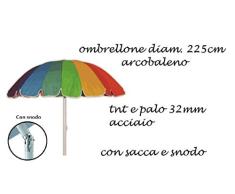 Jinhua Evergreen Imp & Exp Co Ltd STC0929 Sonnenschirm, Regenbogenmotiv, NT, Stahl, Durchmesser 225 cm
