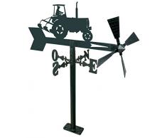 Arthifor Gartenlaterne mit Traktor Silhouette, schwarz matt