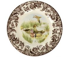 Spode Woodland American Wildlife Salatteller Black Bear Wood Duck #REF! Salateller aus Holz Ente