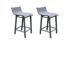 Leco 2er-Set Pavillon mit Theke Hocker, Anthrazit