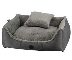 Nobby Komfortbett mit Kissen eckig KEMBA grau; 100 x 80 x 25 cm