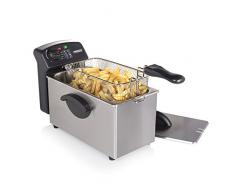 Princess 182626 Edelstahl Fritteuse - 3 Liter (2000 Watt) mit Ölfilter und Kaltzonenfunktion