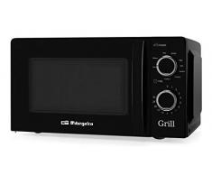 Orbegozo MIG 2131 Mikrowelle mit Grill mit 20 Liter Fassungsvermögen, 5 Betriebsstufen und 3 Kombinationsfunktionen, Timer bis 30 Minuten, 700-900 W