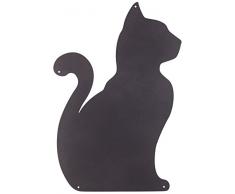 Kalamitica Katze-Design magnetische Kreidetafel aus Stahl. Größe 56x38x0,12cm. Farbe: Anthrazit.