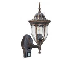 RABALUX Milano Wandleuchte, Metall, E27, 60 W, antik-gold, 22 x 16,5 x 28 cm