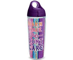 Tervis 1317316 Barn Hair Dont Care Isolierbecher mit Wickel und Deckel, 473 ml, Tritan, transparent rot mit grauem Deckel 24 oz Water Bottle - Tritan farblos