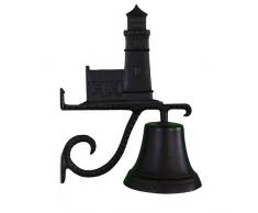 Montague Metal Products Glocke mit schwarzem Leuchtturm im Landhausstil