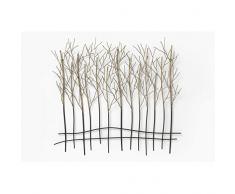 Kare Design Wandgarderobe Bush, Garderobenhaken, Wandhaken, Garderobenleiste, Garderobenpaneel, Gold-Schwarz (H/B/T) 82,5x89x9cm