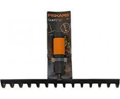 Fiskars Rechen mit 14 Zinken, Werkzeugkopf, Breite: 36 cm, Gehärtete Stahlzinken, Schwarz/Orange, QuikFit, 1000653
