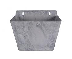 Artstone Pflanzgefäß Wandtopf Ella, frostbeständig und leichtgewichtig, Grau, 22x15x17cm