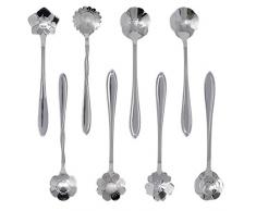 honbay 8 Edelstahl Geschirr Creative Japan Style Utensilien Floral kleinen Kaffee Löffel Zucker Löffel Dessert Löffel Tee Löffel Eis Löffel