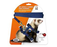 ICA DA972 Set mit Geschirr und Gurt für Frettchen, Blau