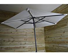Redwood Leisure Redwood BB-UB119 2.1m Steel Parasol-Cream Regenschirm, Sonnenschirm, Sonnenschutz, cremefarben