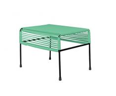 Innit 08–01–16 Sea Foam Weave Adam Ottomane mit schwarzem Rahmen, Mehrfarbig, 20 x 16 x 15 cm