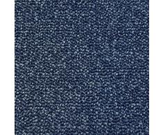 Teppichboden Schlingentextur Kurzflor Auslegware Bodenbelag blau 350 x 400 cm. Weitere Farben und Größen verfügbar