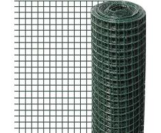 Windhager Drahtgitter kunststoffummantelt, Wühlmausschutz für Hochbeet, für Volieren, als Gehege für Kleintiere, Grün, Maschenweite 12,7 mm, 5 x 0,5 m x 0,9 mm, 72047