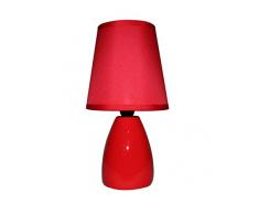 King Home L1713634 Tischleuchte, rot, 13X13X25H