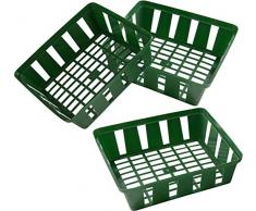Connex Blumenzwiebel-Pflanzschale 24 x 21 cm - 3 Stück im praktischen Set - Zum Einpflanzen & Aufbewahren von Zwiebelpflanzen - Stabil & langlebig - Stapelbar / Anzuchtschale / Pflanzkorb / FLOR79160
