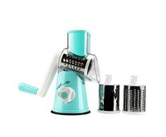 Runde Mandoline Trommelhobel, Käsereibe, Gemüsehobel, Nusshacker blau